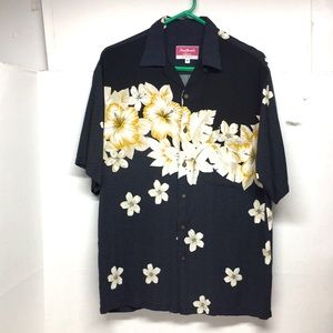 Island Moments by Emma , Vintage Men Aloha Button Down Casual Shirt Size Medium